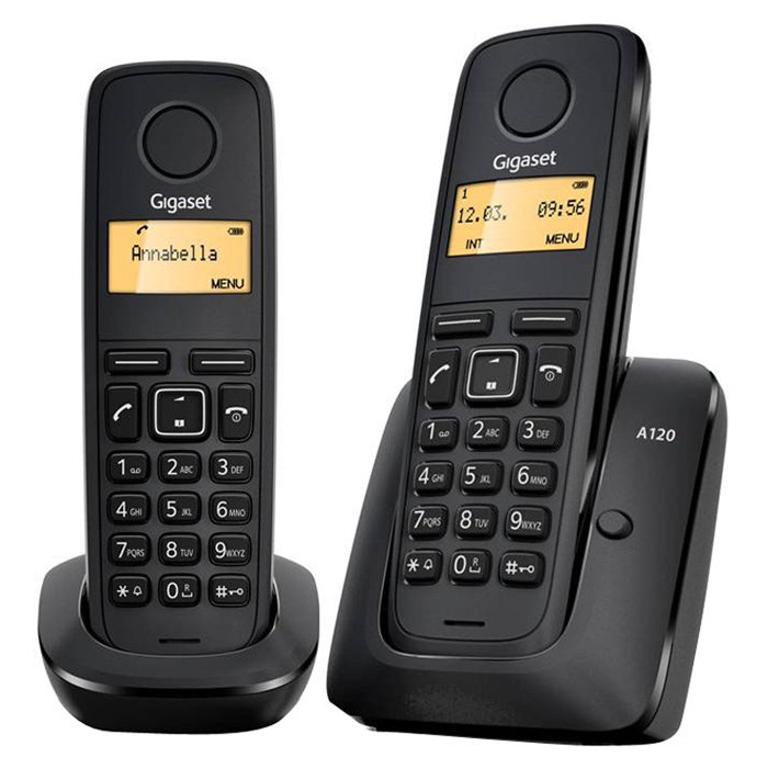 DECT телефон GIGASET A120 Duo Black (L36852H2401S301)