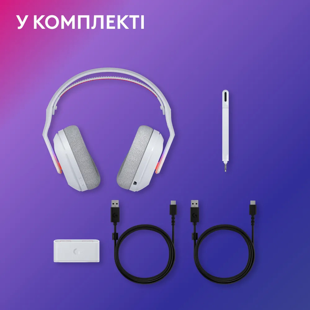 Навушники геймерскі LOGITECH G Astro A20 X White (939-002253)