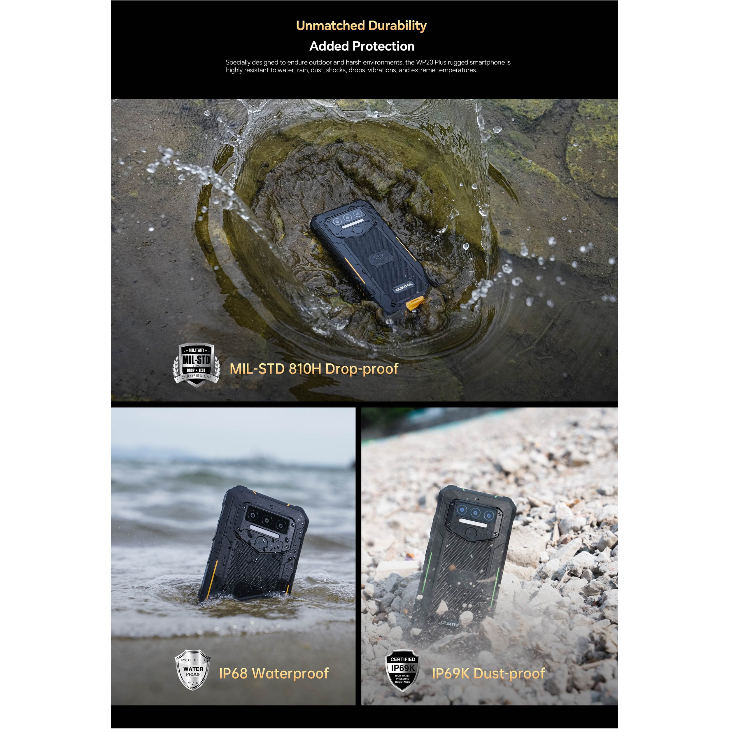 Смартфон OUKITEL WP23 Plus 8/256GB Midnight Black (6931940794367)