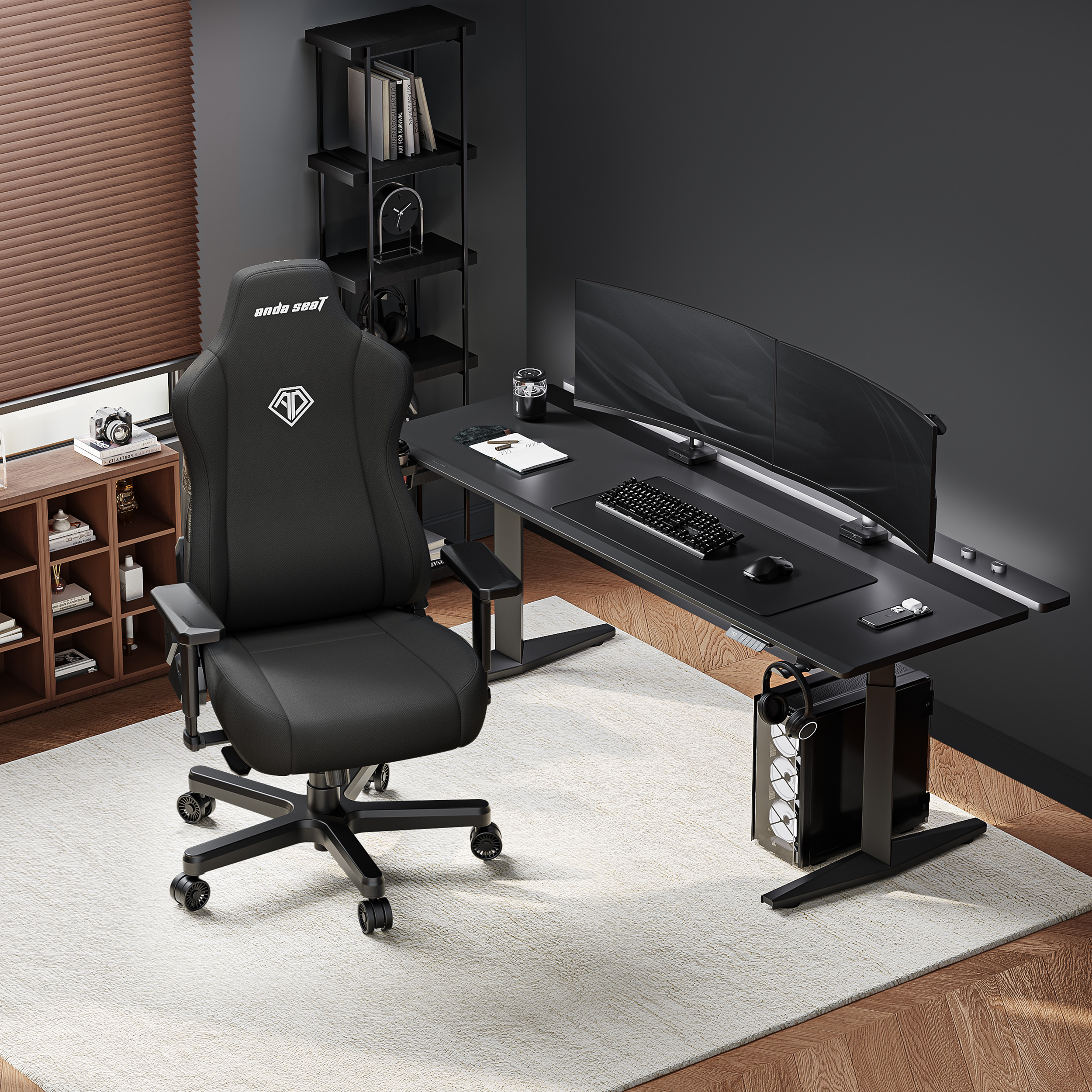 Крісло геймерське ANDA SEAT Kaiser 3E XL Black Fabric