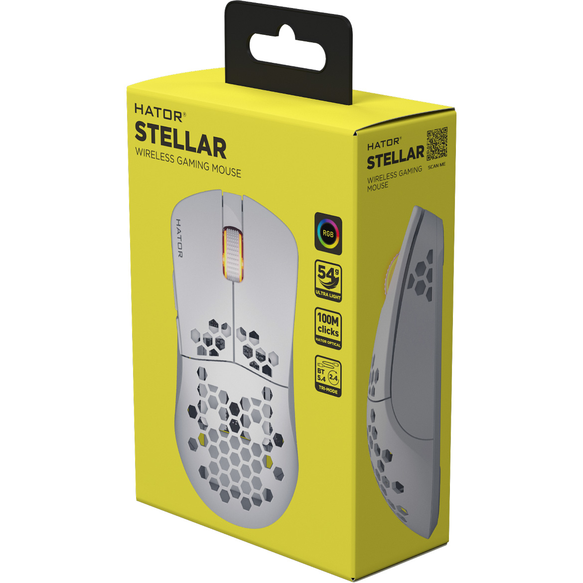 Мышь игровая HATOR Stellar Wireless White (HTM651)