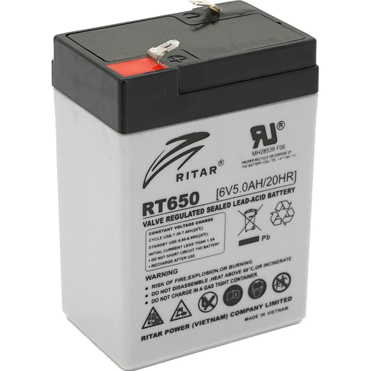 Акумуляторна батарея RITAR RT650 Gray Case (6В, 5Агод)