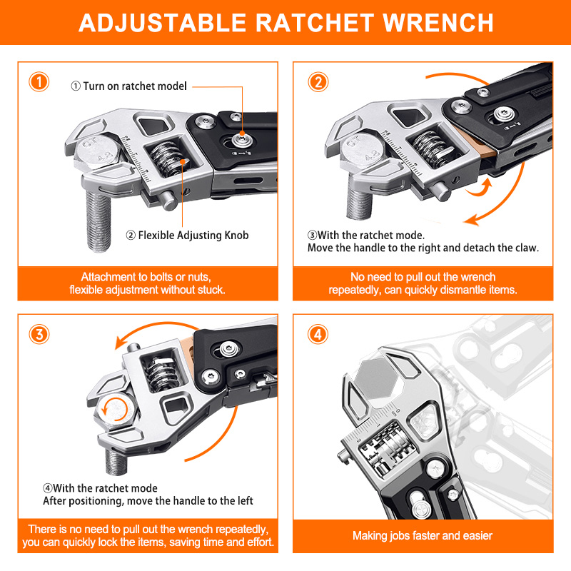 Мультитул NEXTOOL Adjustable Wrench W4 (NE20362A)
