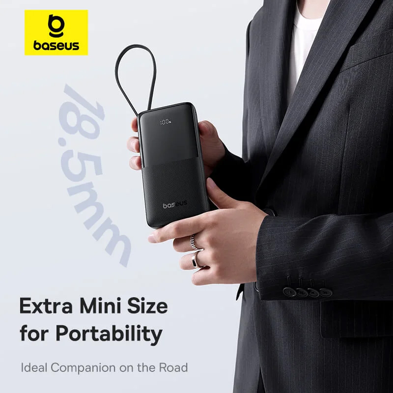 Повербанк BASEUS Bipow 2 Power Bank With USB-C Cable 20W 10000mAh Cluster Black (P10077101113-00)