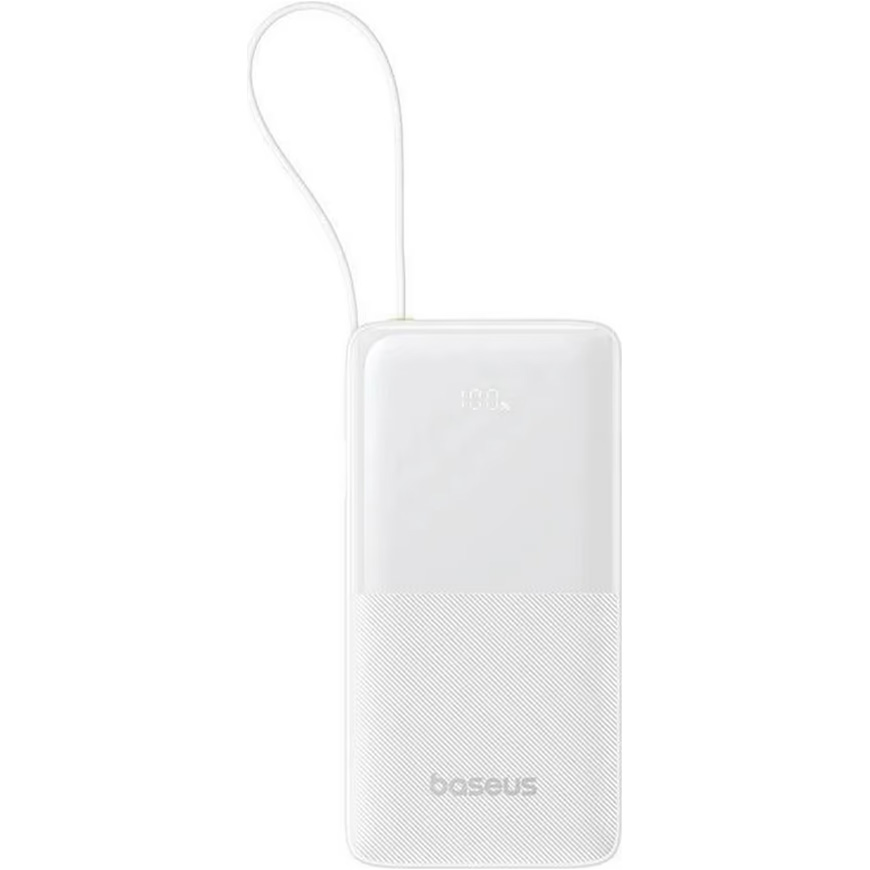 Повербанк BASEUS Bipow 2 Power Bank With USB-C Cable 20W 20000mAh Moon White (P10077101213-01)