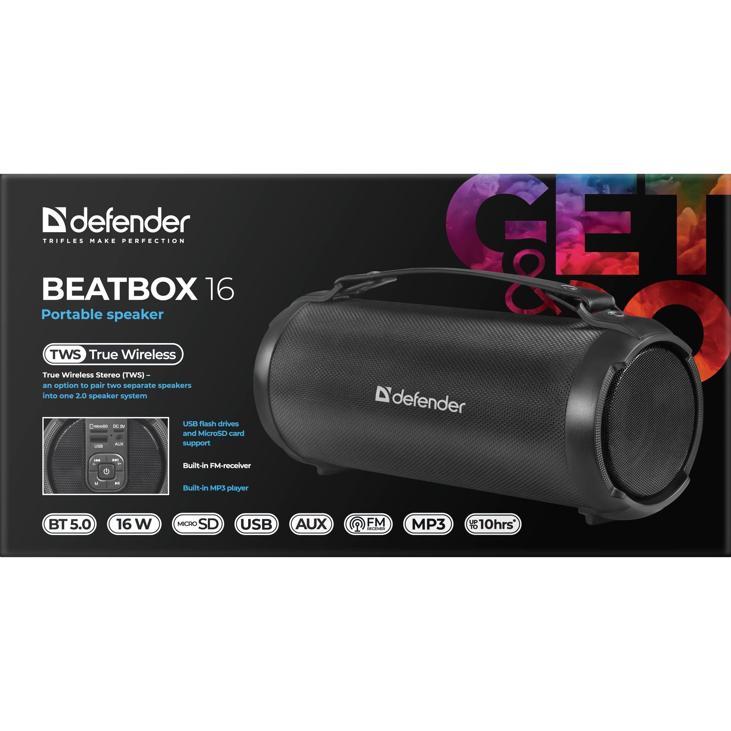 Портативная колонка DEFENDER Beatbox 16 (65216)