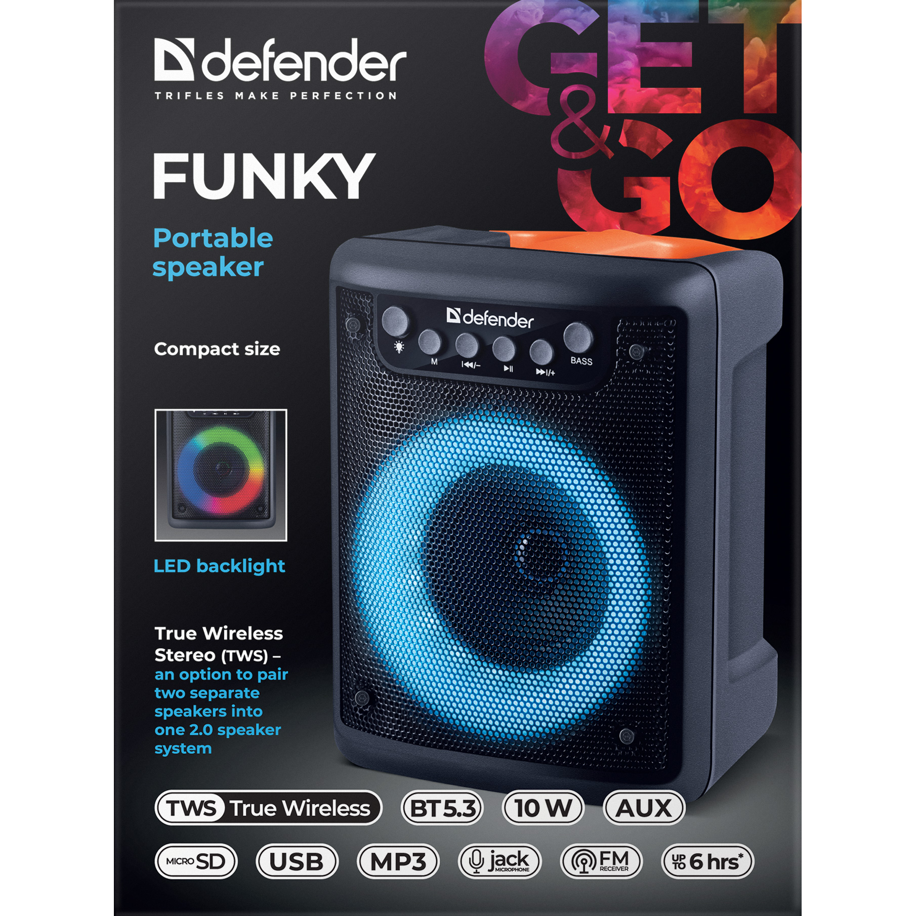 Портативна колонка DEFENDER Funky (65053)