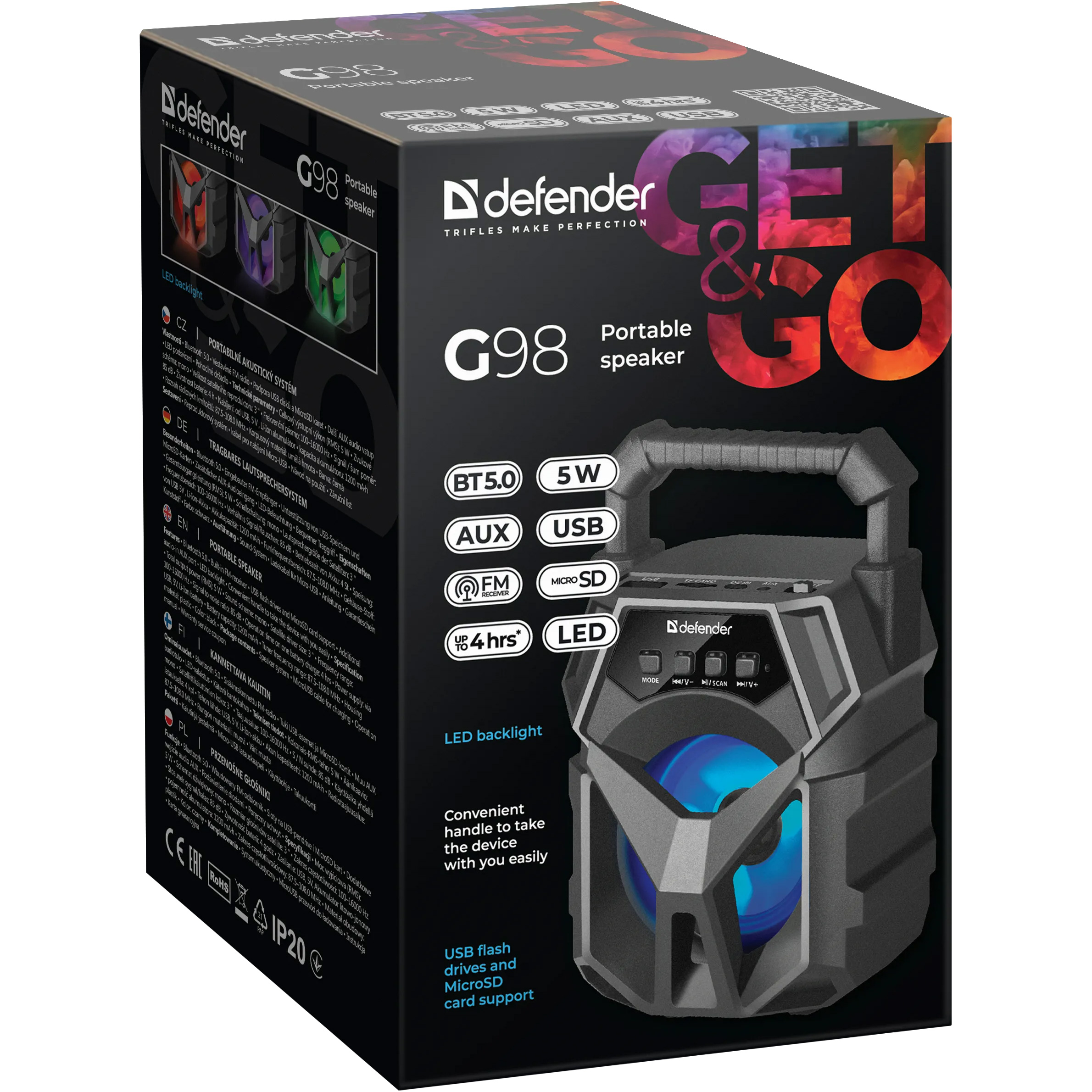Портативная колонка DEFENDER G98 (65098)