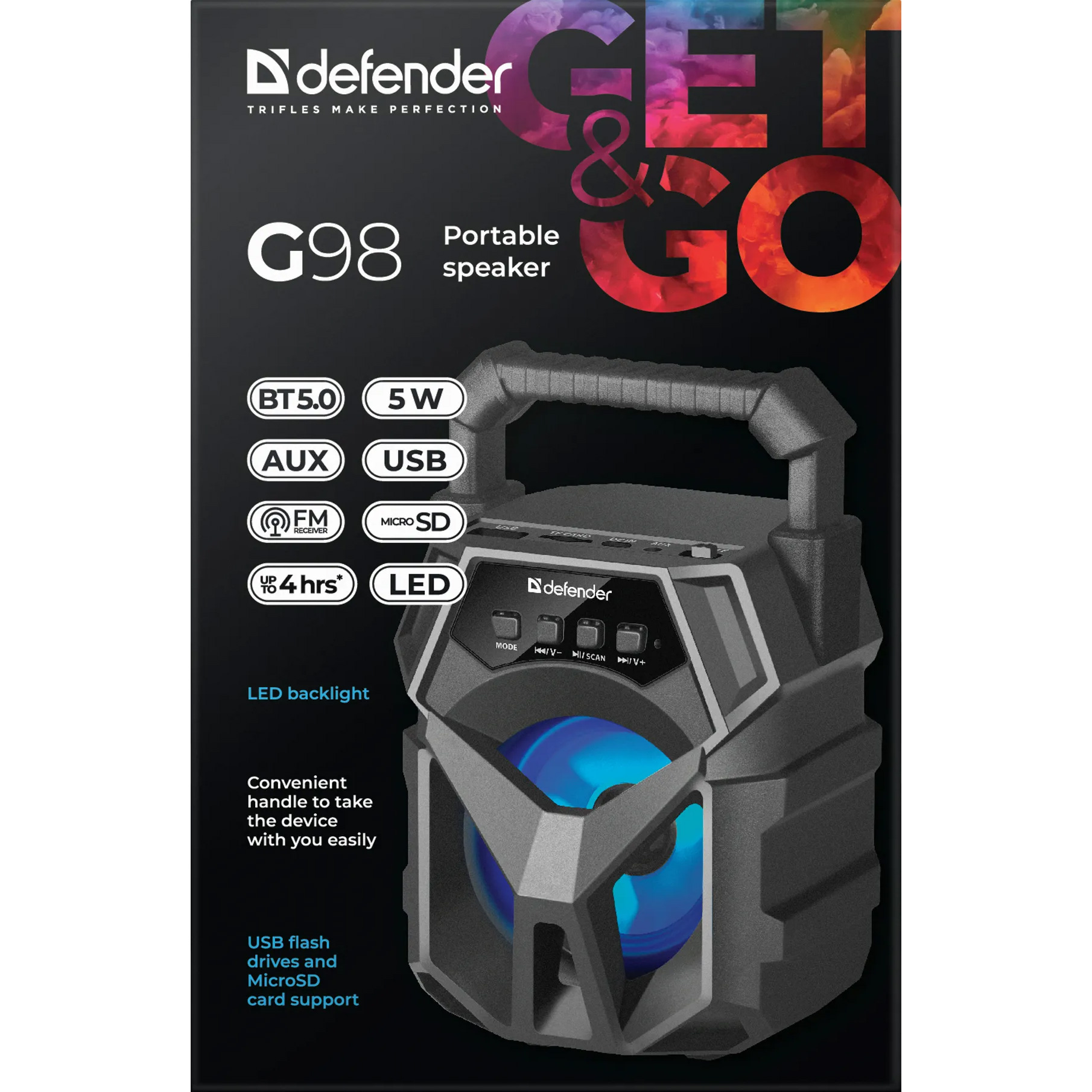 Портативная колонка DEFENDER G98 (65098)