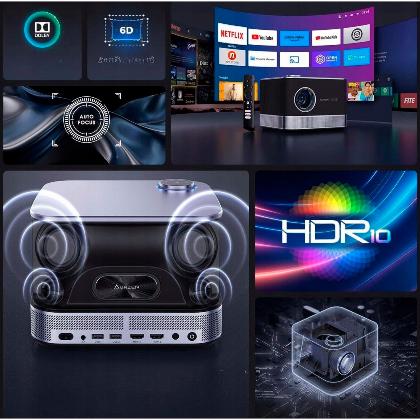 Проектор AURZEN Boom 3 Full HD