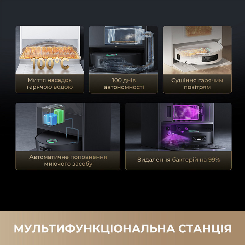 Робот-пилосос DREAME Aqua 10 Ultra Track Complete White (RLR81CE-1-WH)