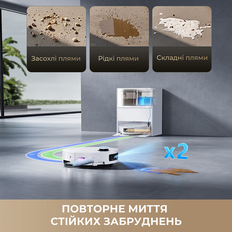 Робот-пилосос DREAME Aqua 10 Ultra Track Complete White (RLR81CE-1-WH)