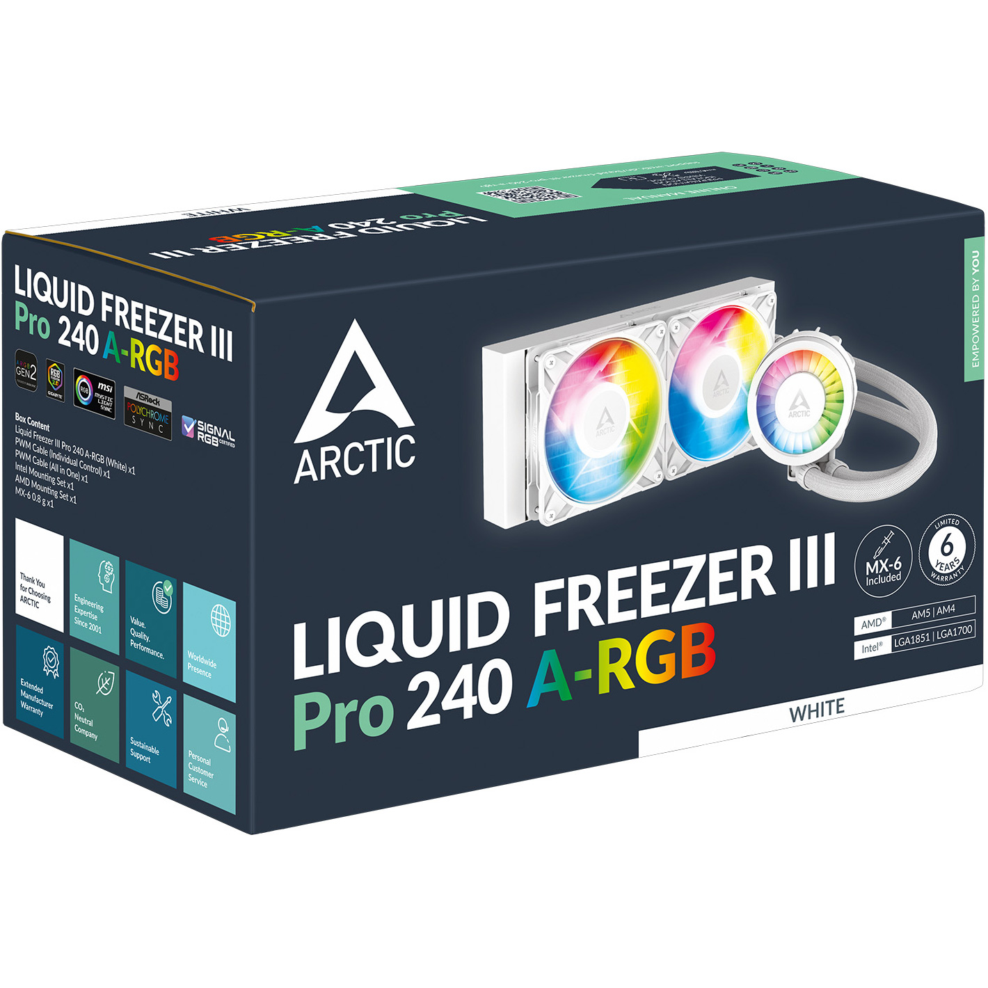 Система водяного охолодження ARCTIC Liquid Freezer III Pro 240 A-RGB White (ACFRE00186A)