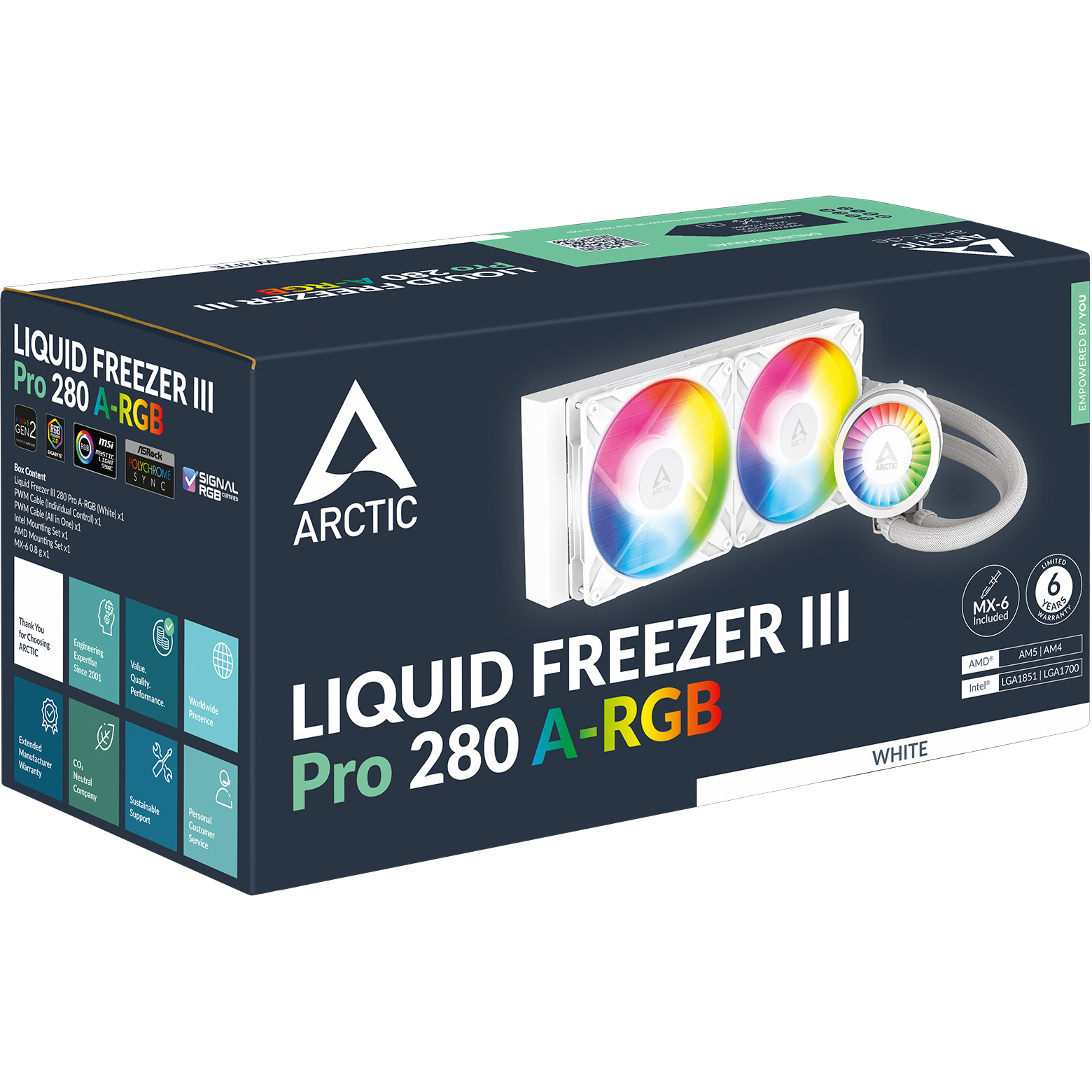 Система водяного охолодження ARCTIC Liquid Freezer III Pro 280 A-RGB White (ACFRE00187A)