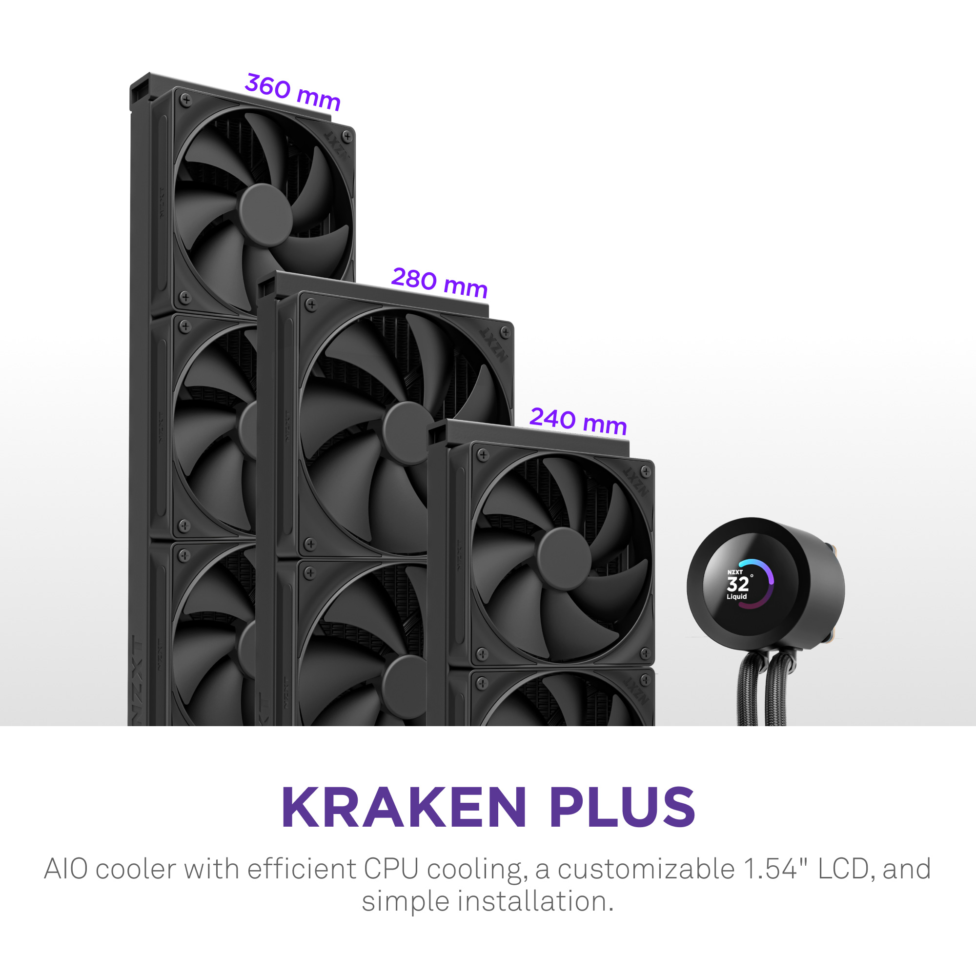 Система водяного охлаждения NZXT Kraken Plus 240 V2 Black (RL-KN240-B2)
