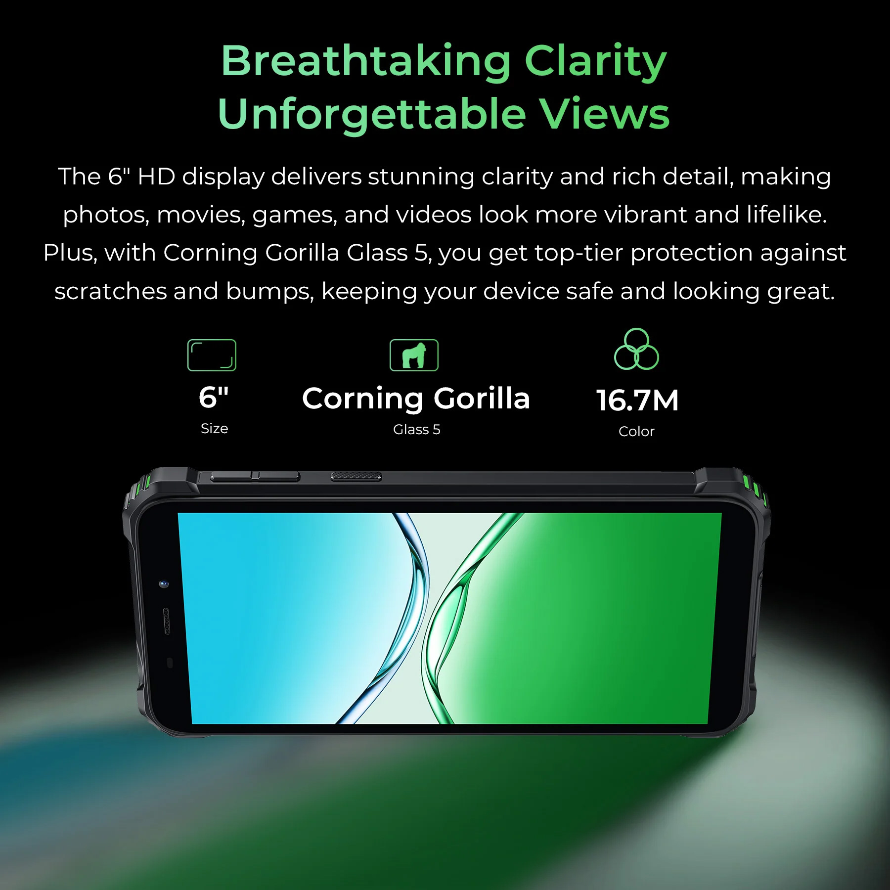 Смартфон OUKITEL G5 4/128GB Green (6941749813886)