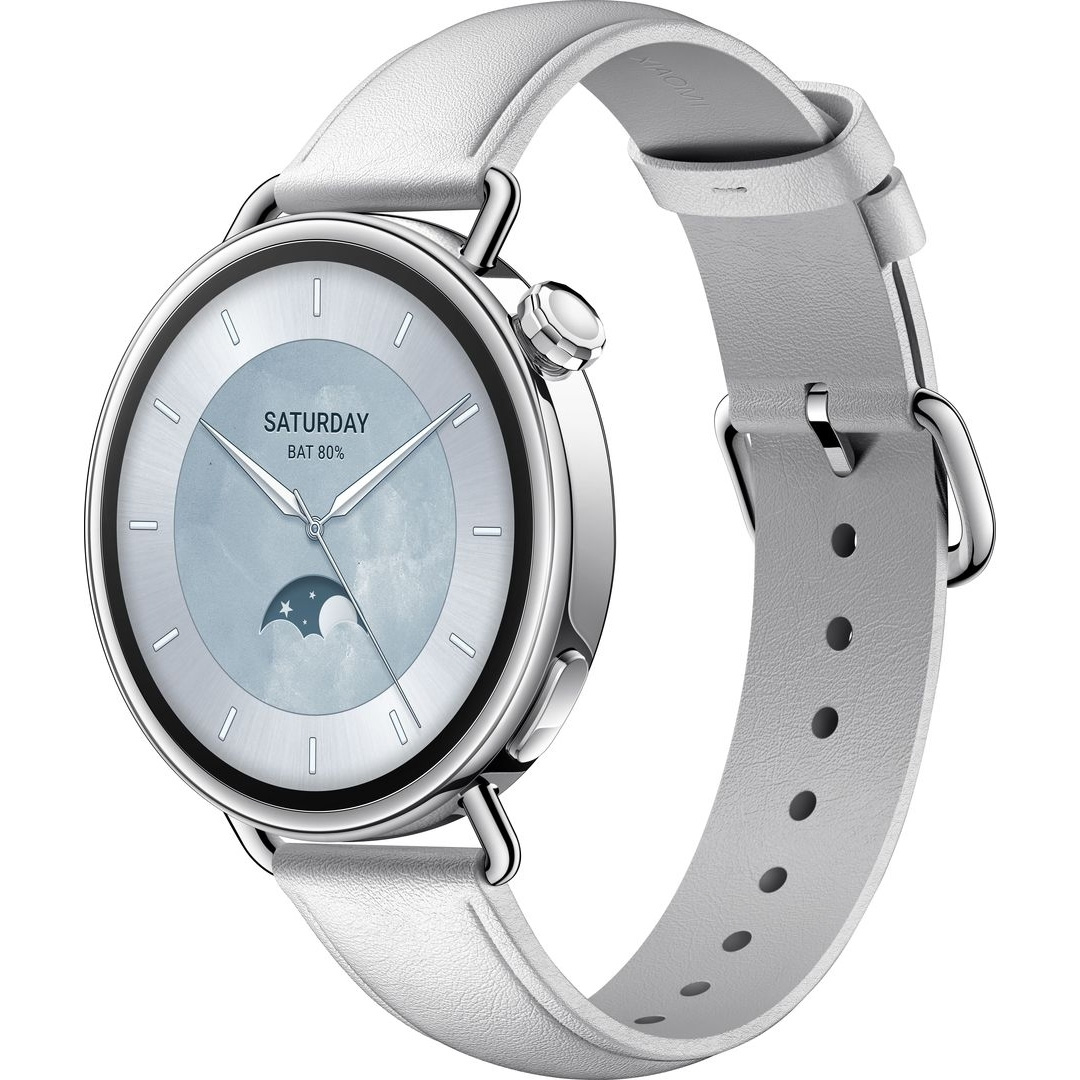 Смарт-часы XIAOMI Watch S4 Leather Strap 41mm White (BHR07VUGL)