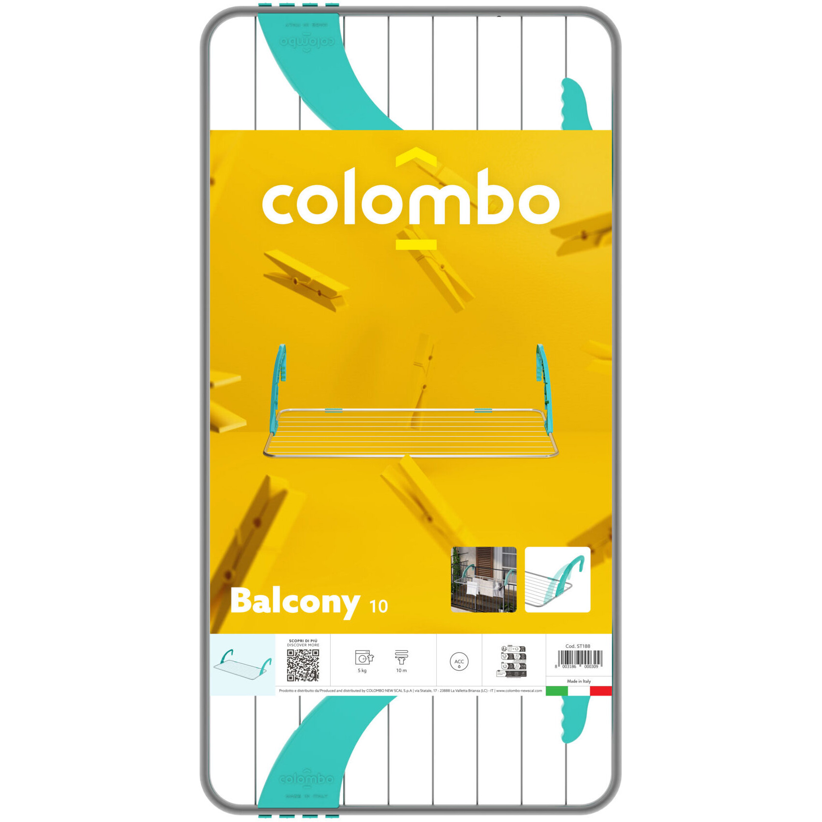 Сушилка для белья навесная COLOMBO Balcony 10 10м (ST188)
