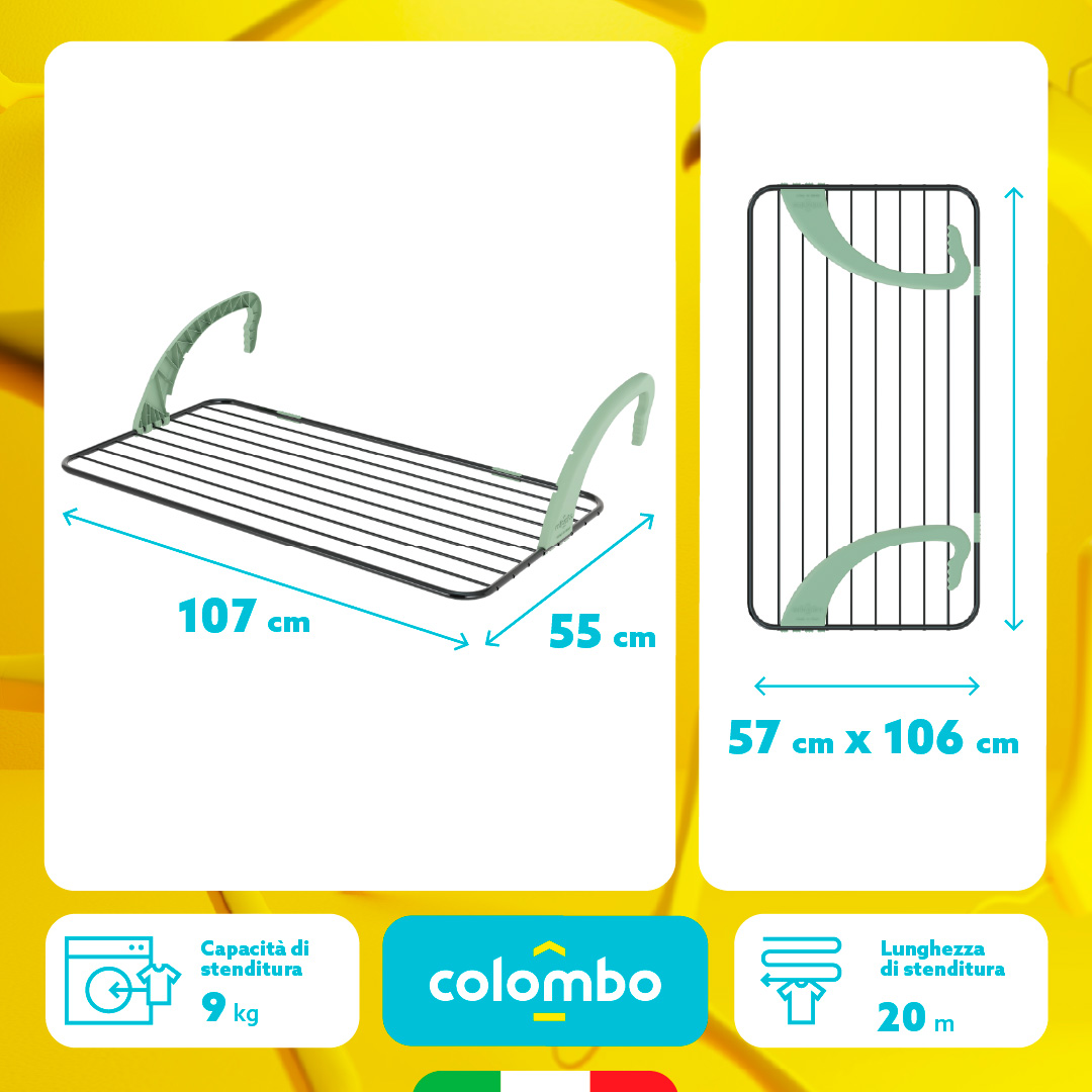Сушарка для білизни навісна COLOMBO Balcony Bold 10м (ST288)