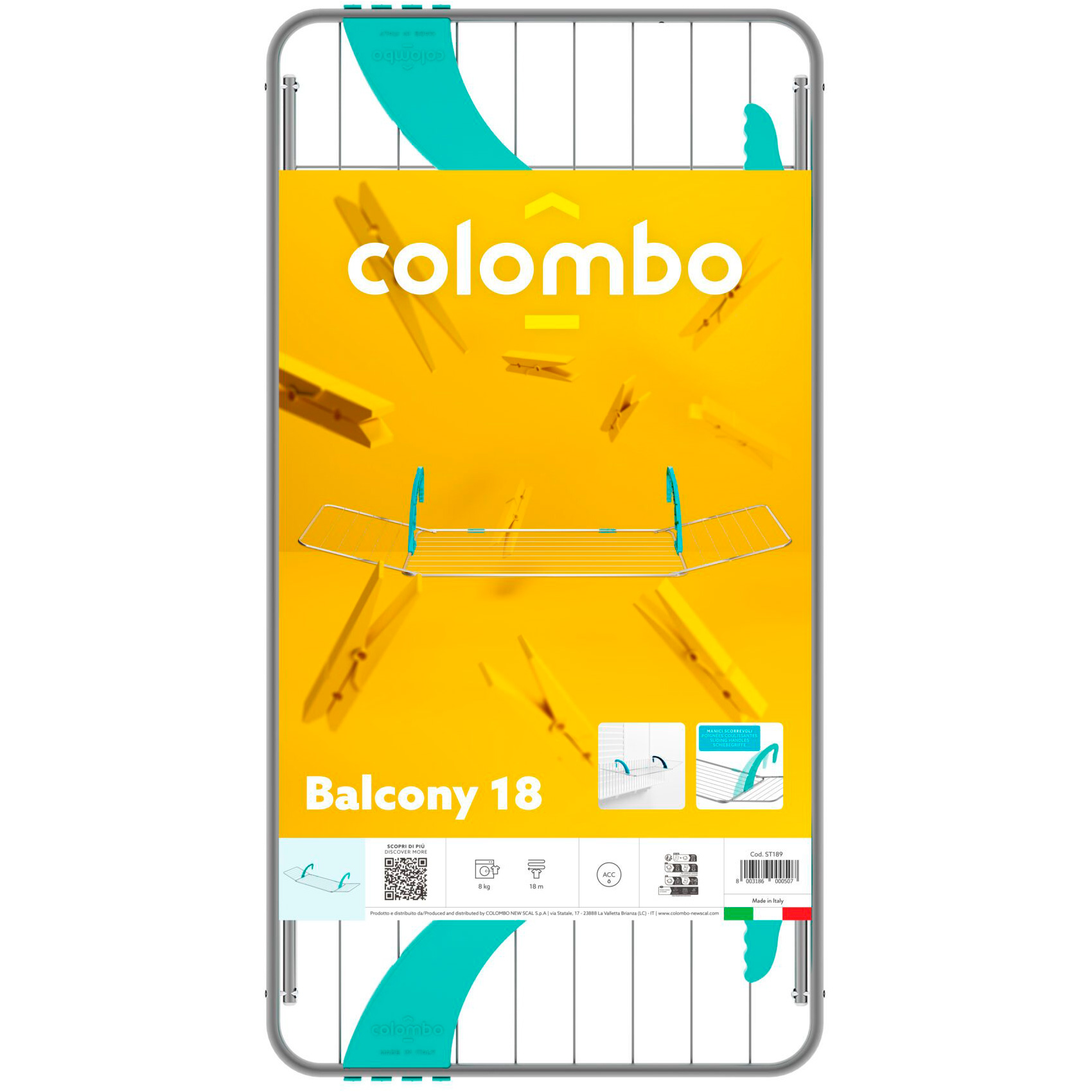 Сушарка для білизни навісна COLOMBO Balcony 18 18м (ST189)