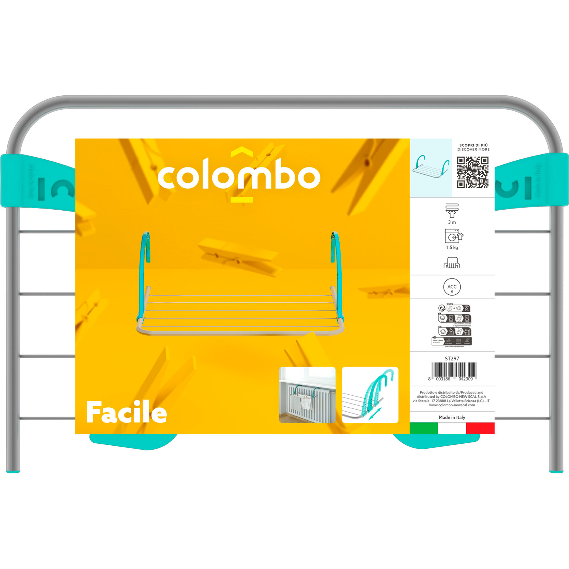 Сушилка для белья навесная COLOMBO Facile 3 3м (ST297)