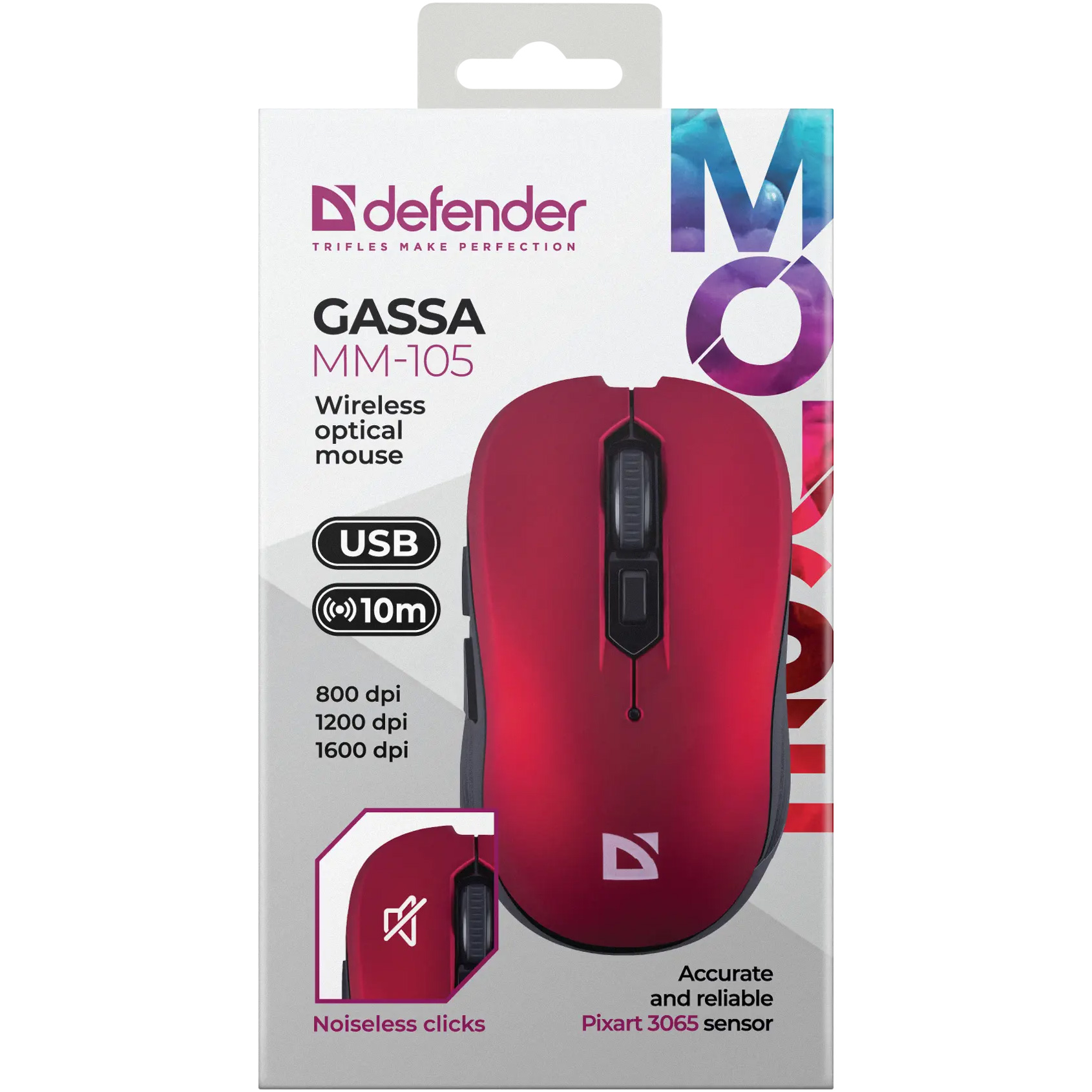 Миша DEFENDER Gassa MM-105 Red (52103)