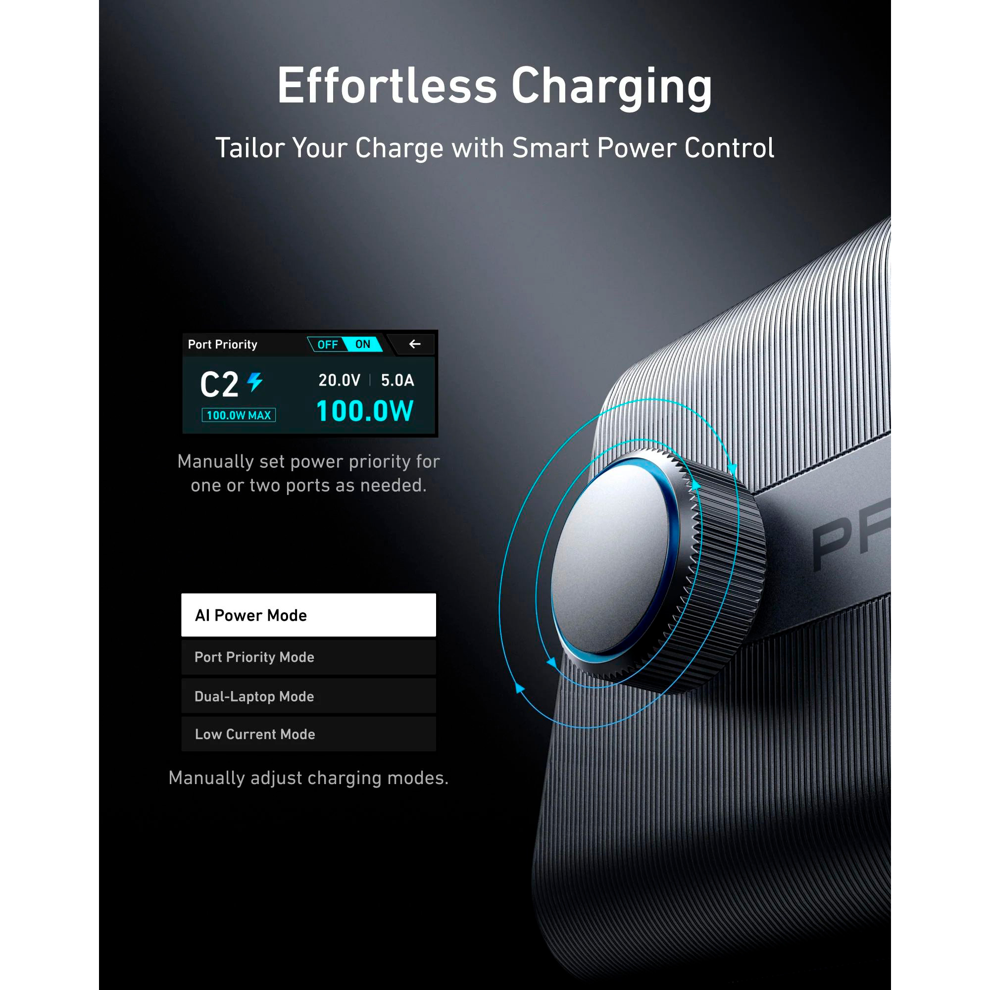 Зарядна станція ANKER Prime 250W 2xUSB-A, 4xUSB-C GaNPrime + PowerIQ 4.0 Black (A2345341)