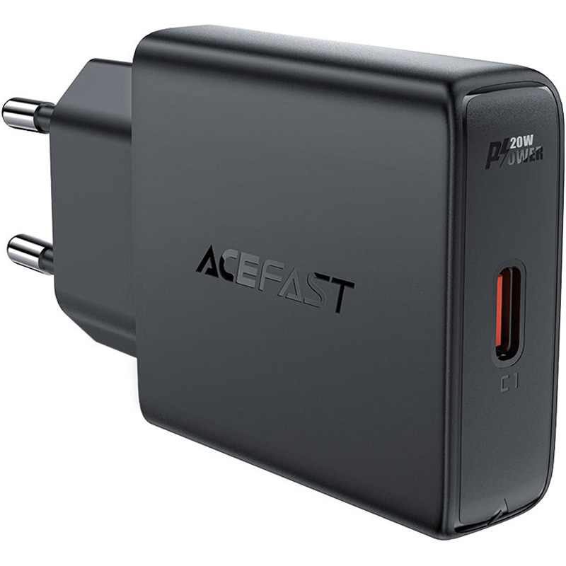 Зарядний пристрій ACEFAST A65 Fast Charge Wall Charger GaN PD20W (1xUSB-C) Black