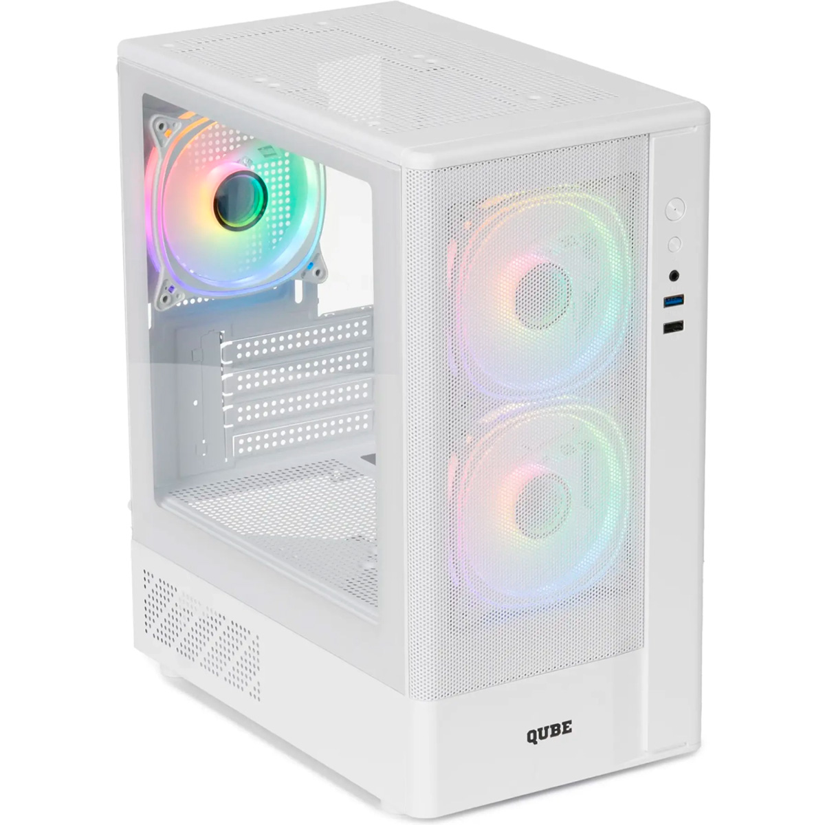 Корпус QUBE Geon ARGB White (GEON_GWNU3)