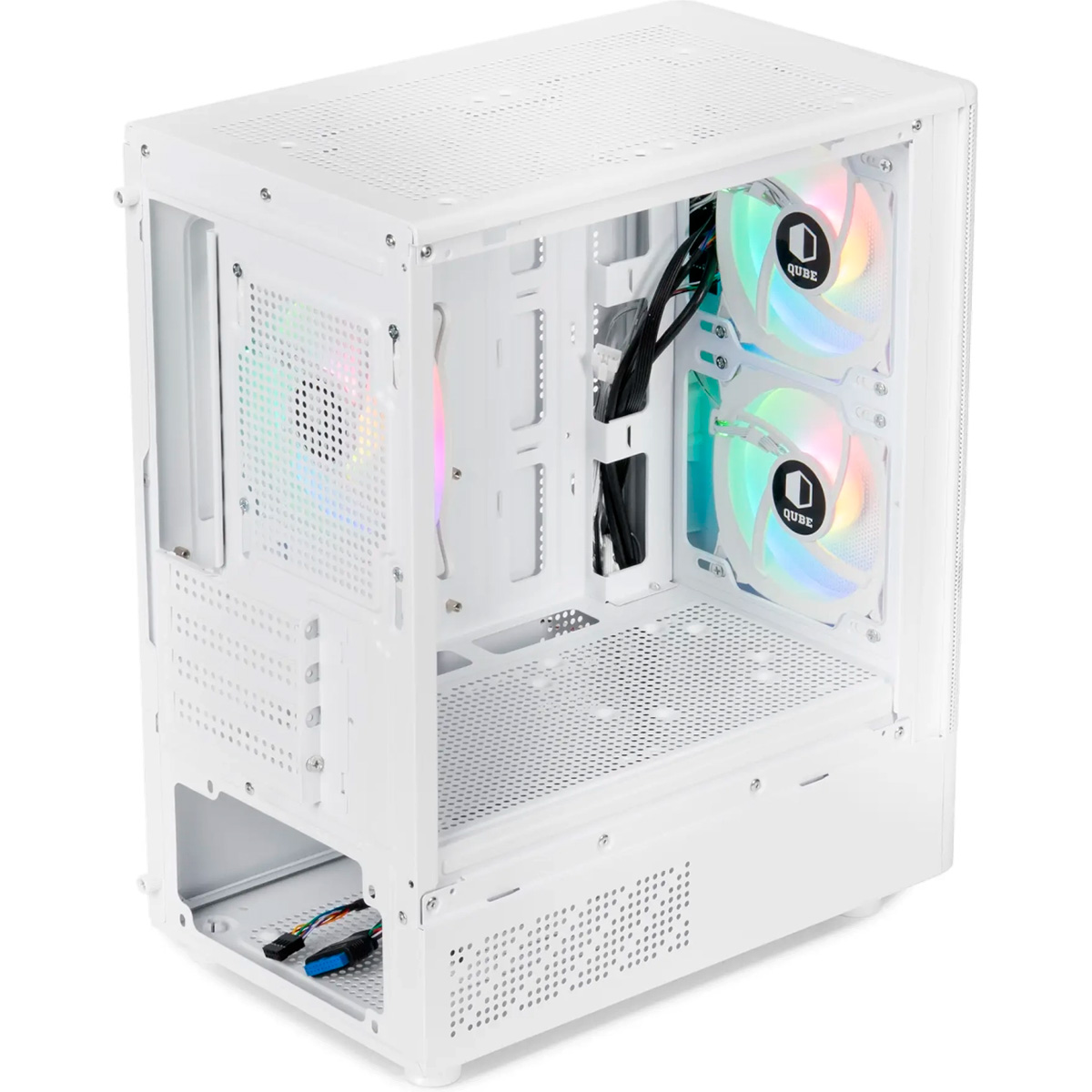 Корпус QUBE Geon ARGB White (GEON_GWNU3)