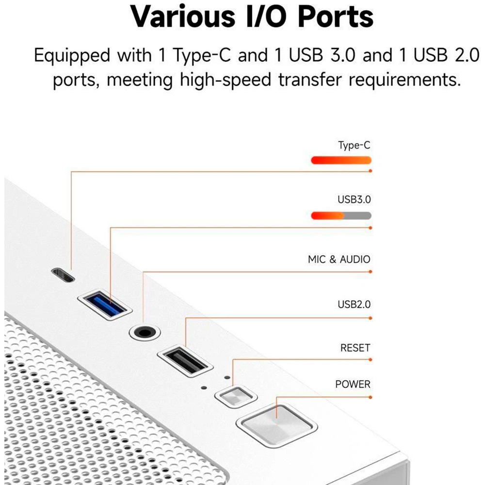 Корпус PCCOOLER CPS C3 T700 ARGB White (C3-T700WHD401-GL)