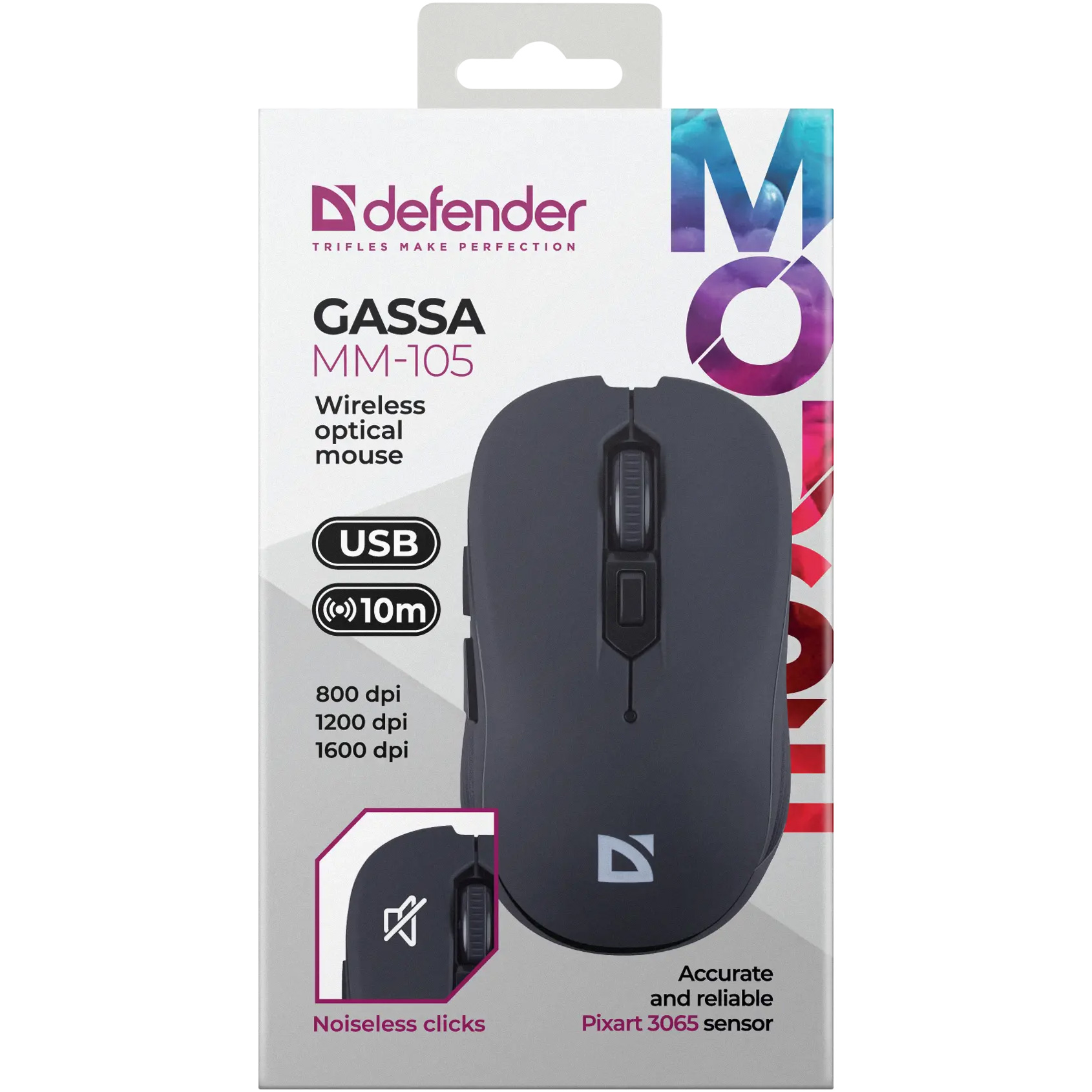 Миша DEFENDER Gassa MM-105 Black (52105)