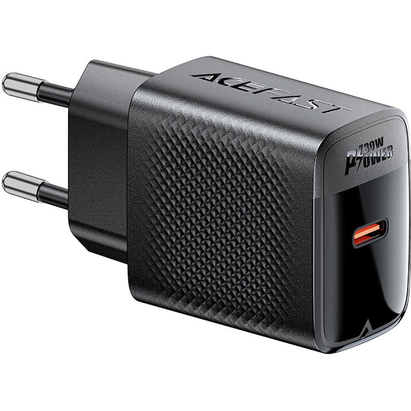 Зарядное устройство ACEFAST A102 Fast Charge Wall Charger GaN PD30W (1xUSB-C) Black