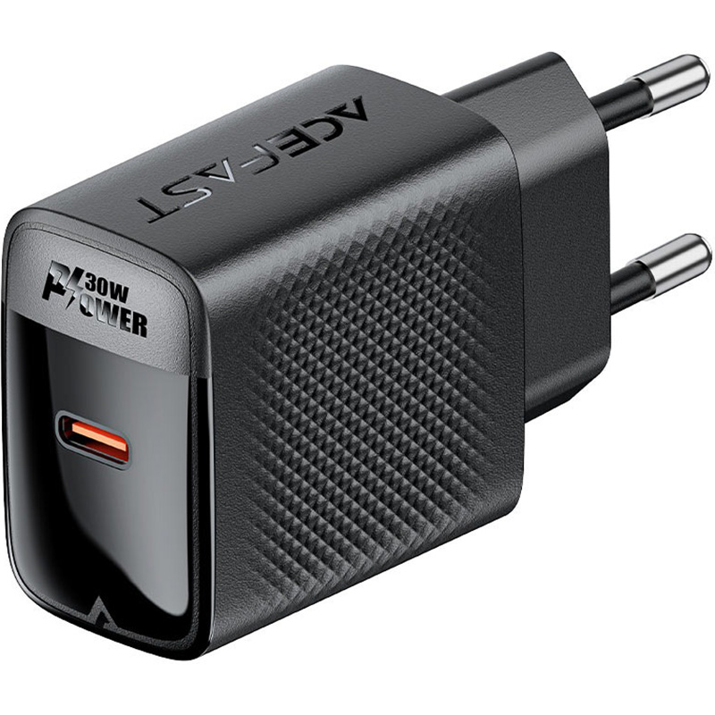 Зарядное устройство ACEFAST A102 Fast Charge Wall Charger GaN PD30W (1xUSB-C) Black