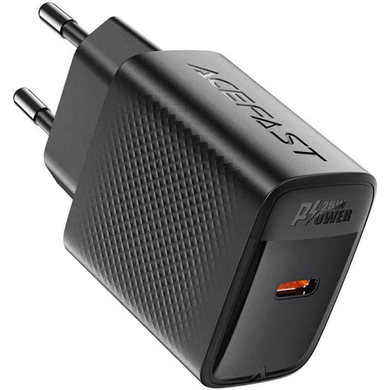 Зарядний пристрій ACEFAST A104 Fast Charge Wall Charger GaN PD25W (1xUSB-C) Black