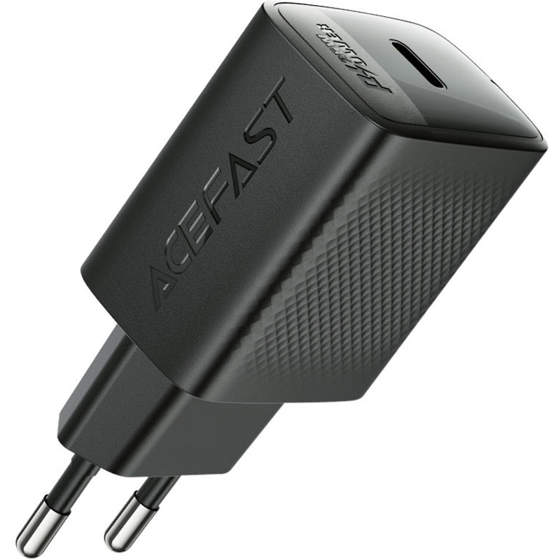 Зарядний пристрій ACEFAST A104 Fast Charge Wall Charger GaN PD25W (1xUSB-C) Black
