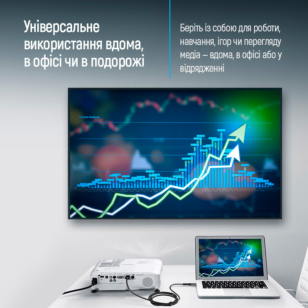 Кабель COLORWAY 4K@60Hz USB-C to HDMI v2.0 2м Black (CW-CBCHD077-BK)