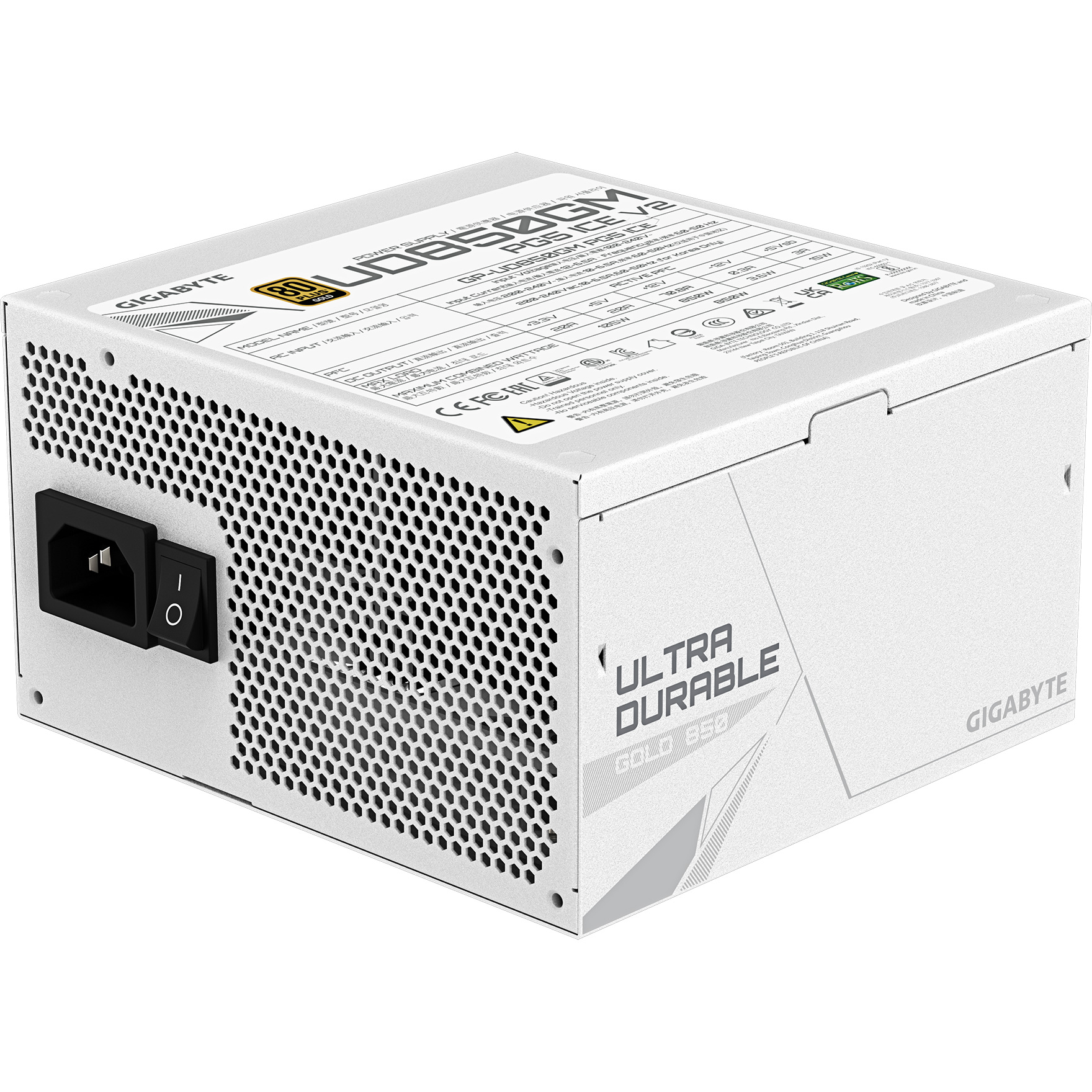 Блок живлення 850W GIGABYTE UD850GM PG5 V2 Ice (GP-UD850GM PG5 ICE)