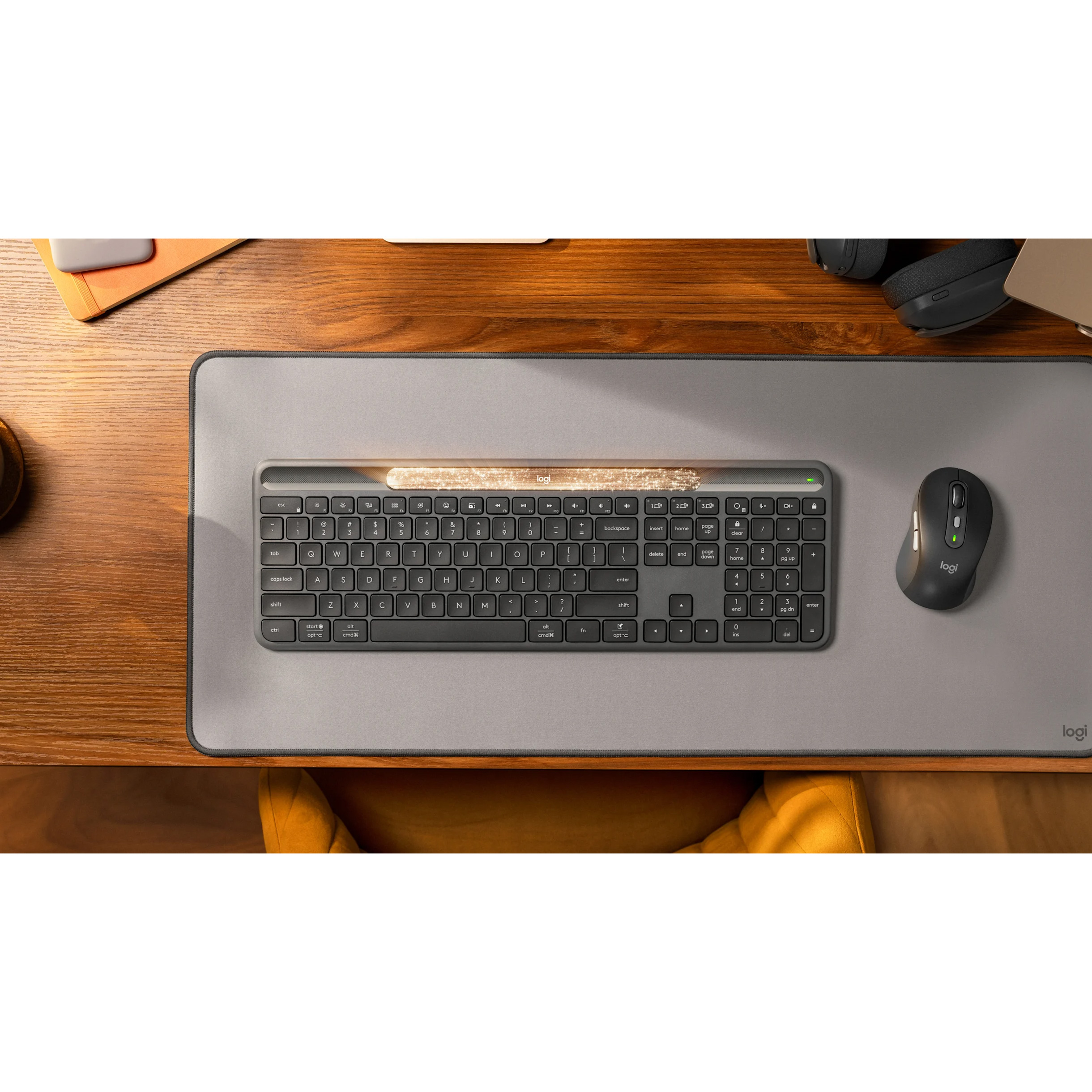 Клавіатура бездротова LOGITECH Signature Slim Solar+ K980 for Business Graphite (920-013779)