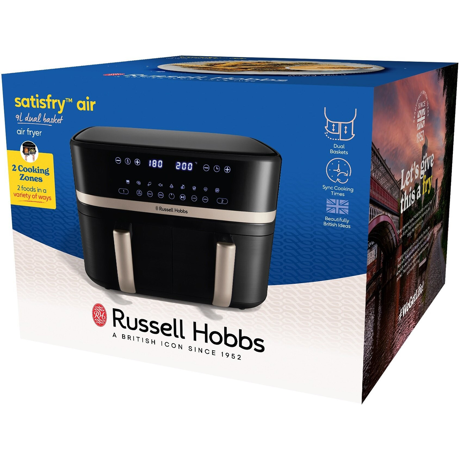 Мультипіч RUSSELL HOBBS SatisFry Air Dual Basket Black (27680-56)