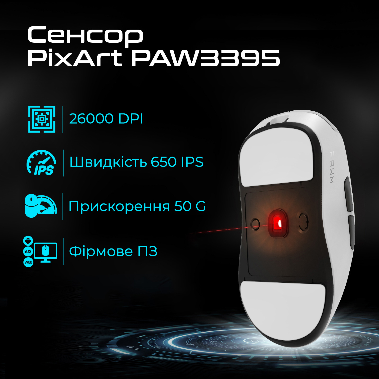 Миша RAWM ES21 White
