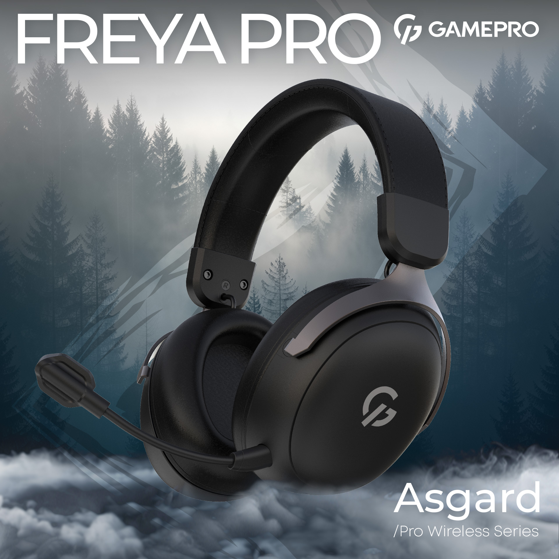 Навушники геймерскі GAMEPRO Asgard Freya Pro Black (HSW201B)