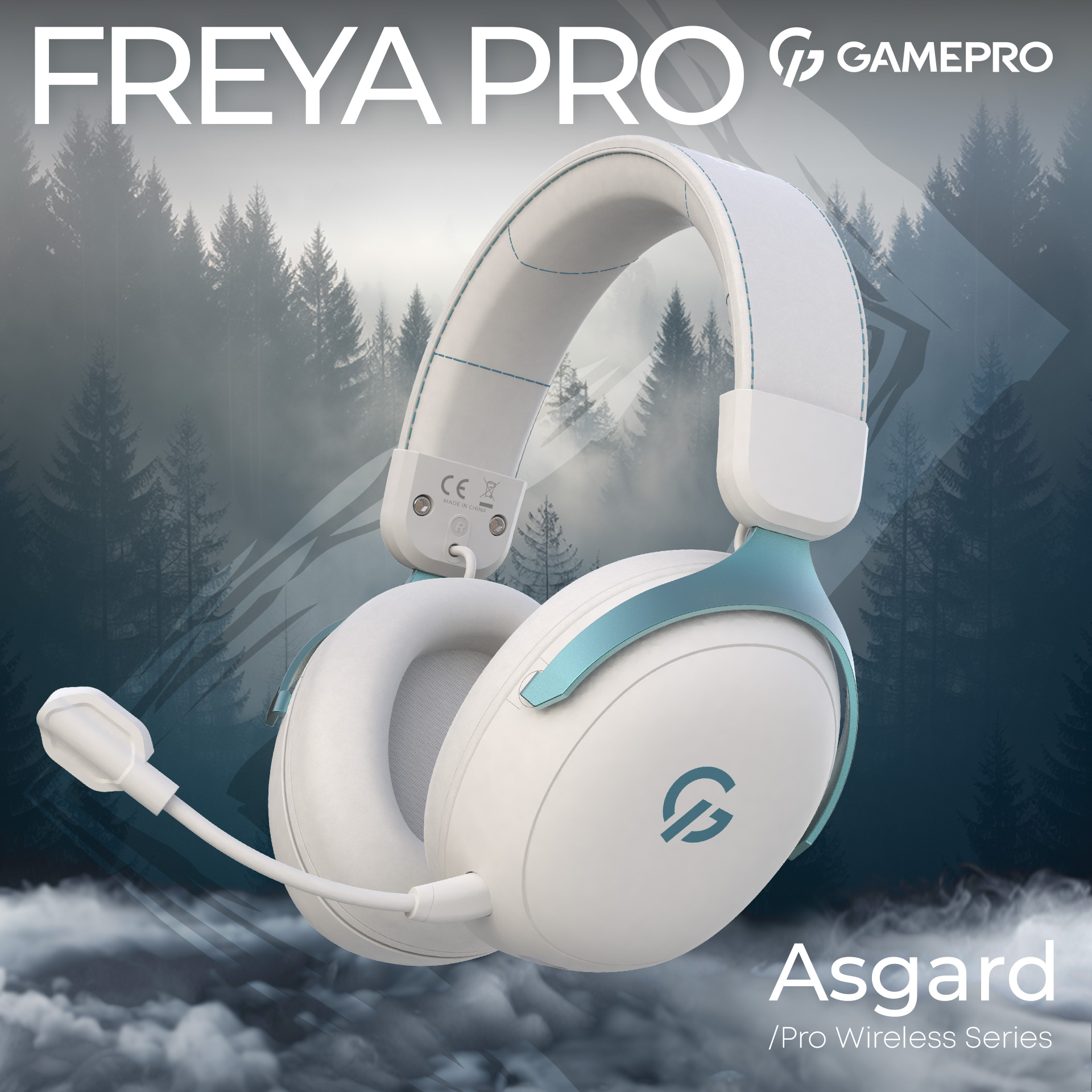 Наушники геймерские GAMEPRO Asgard Freya Pro White/Blue (HSW201WB)