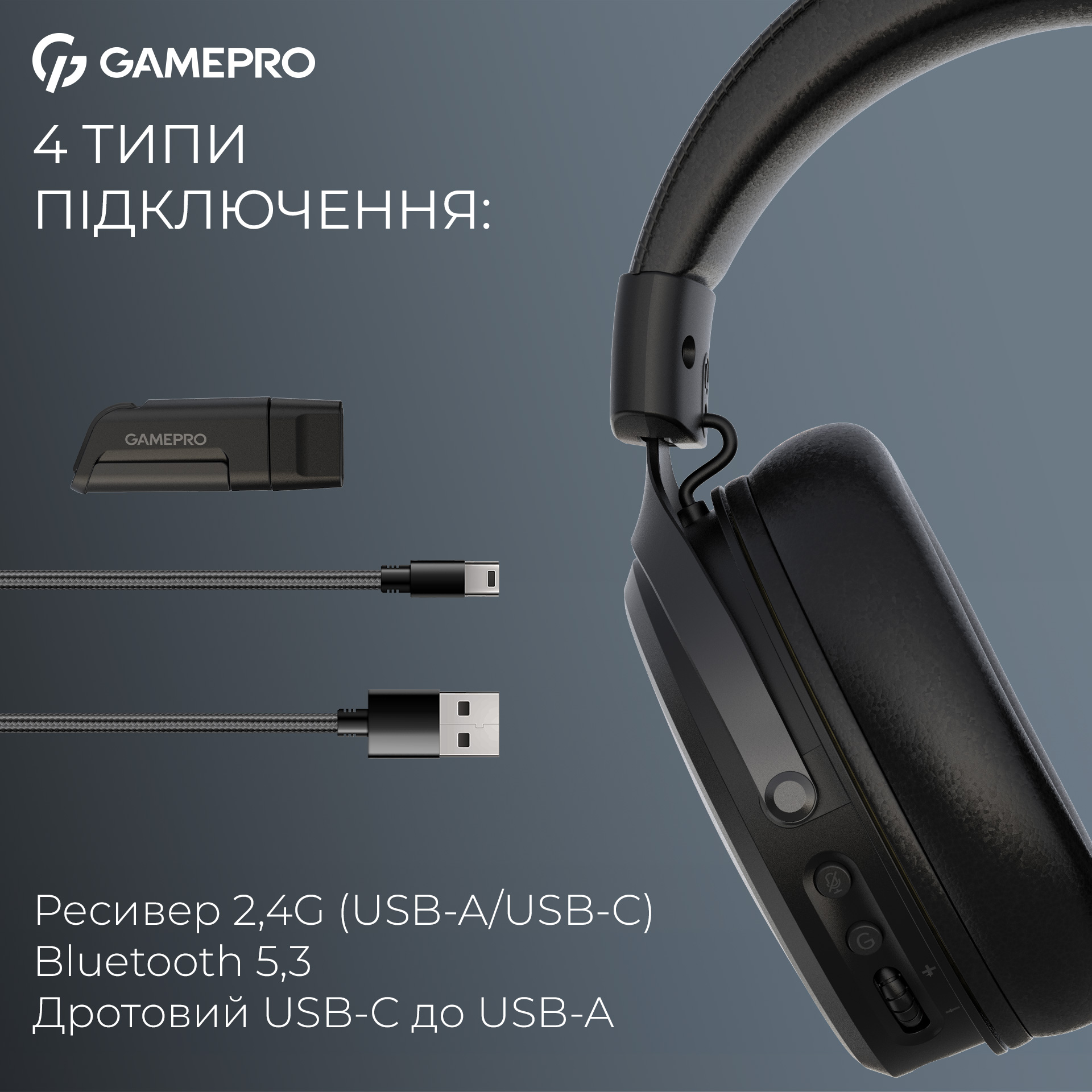 Наушники геймерские GAMEPRO Asgard Skadi Black (HSW191B)