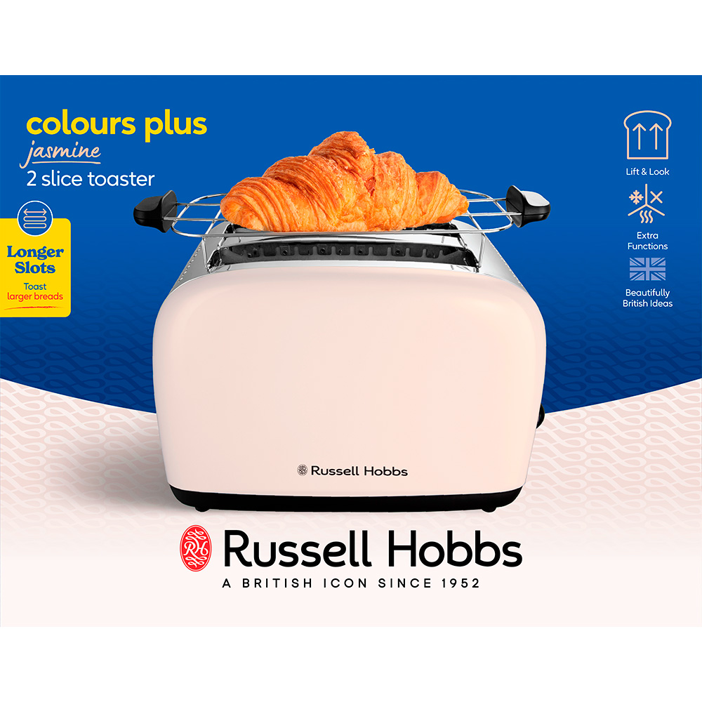 Тостер RUSSELL HOBBS Colours Plus 2 Slice Jasmine (26930-56)