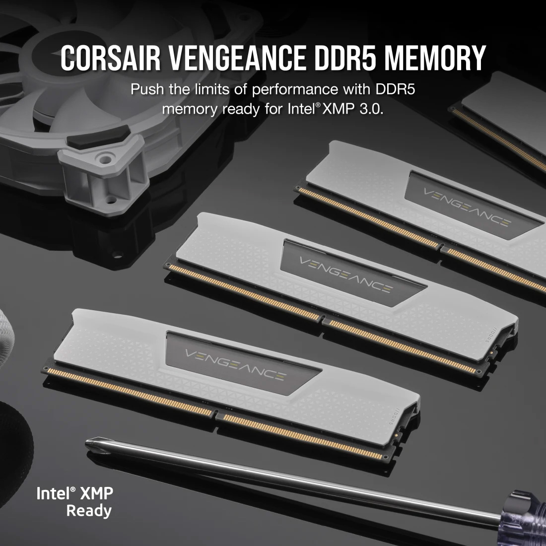Модуль пам'яті CORSAIR Vengeance DDR5 6000MHz 32GB Kit 2x16GB White (CMK32GX5M2E6000Z36W)