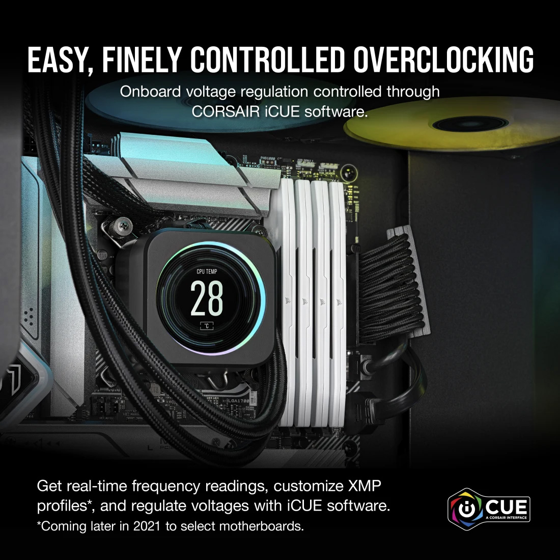 Модуль памяти CORSAIR Vengeance DDR5 6400MHz 32GB Kit 2x16GB White (CMK32GX5M2B6400Z36W)