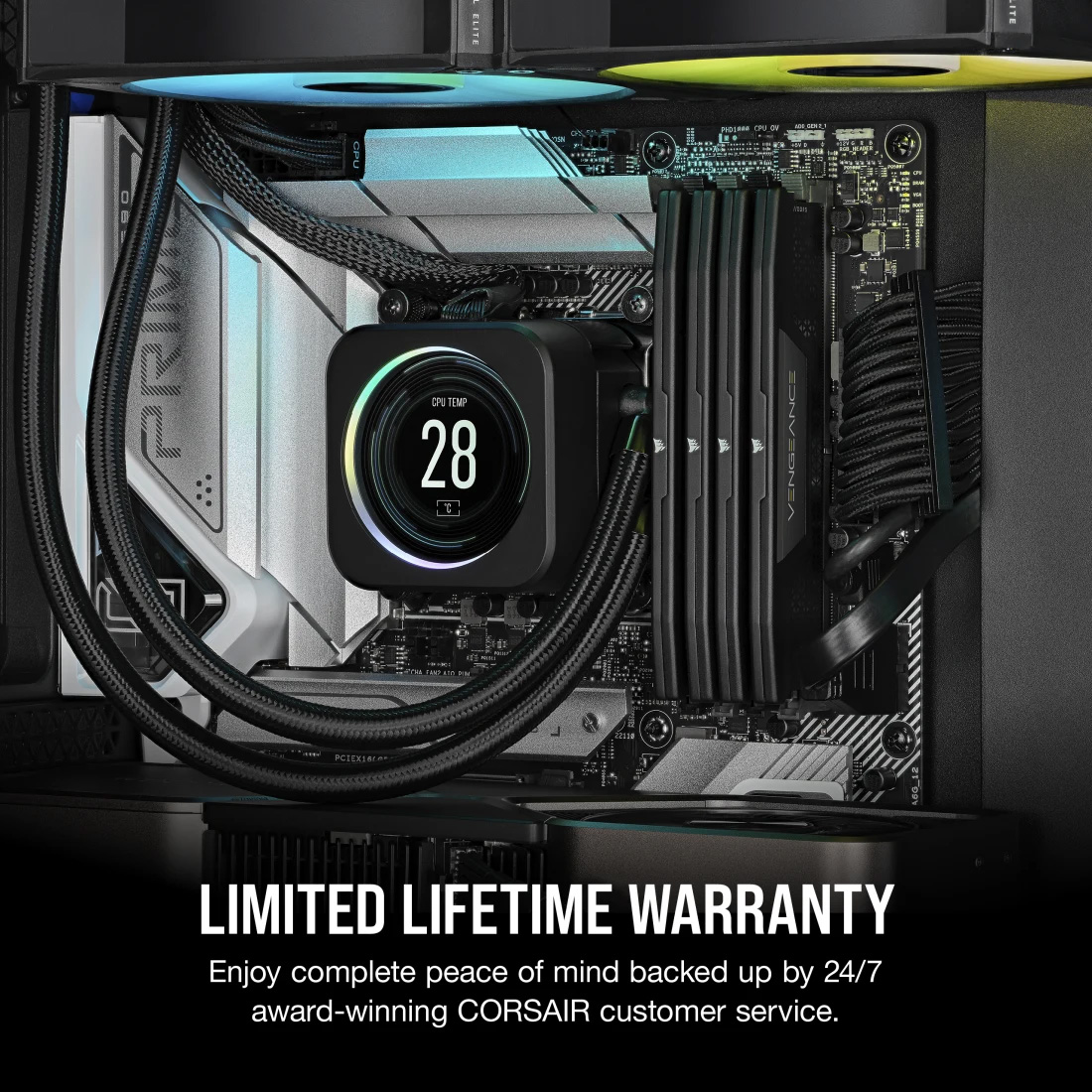 Модуль пам'яті CORSAIR Vengeance DDR5 6800MHz 32GB Kit 2x16GB Black (CMK32GX5M2B6800C40)