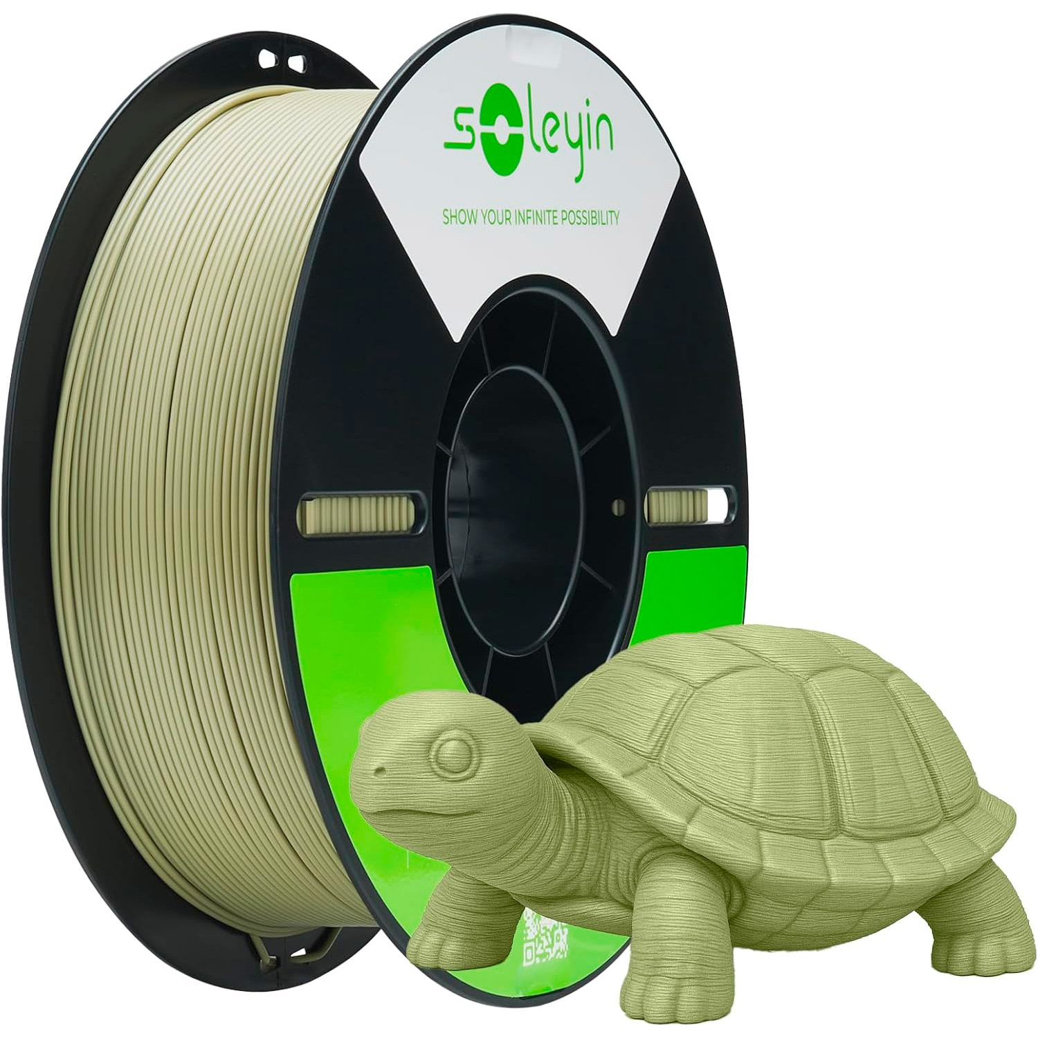 Пластик (філамент) для 3D принтера CREALITY Soleyin Ultra PLA 1.75mm, 1кг, Greenery (3301010604)