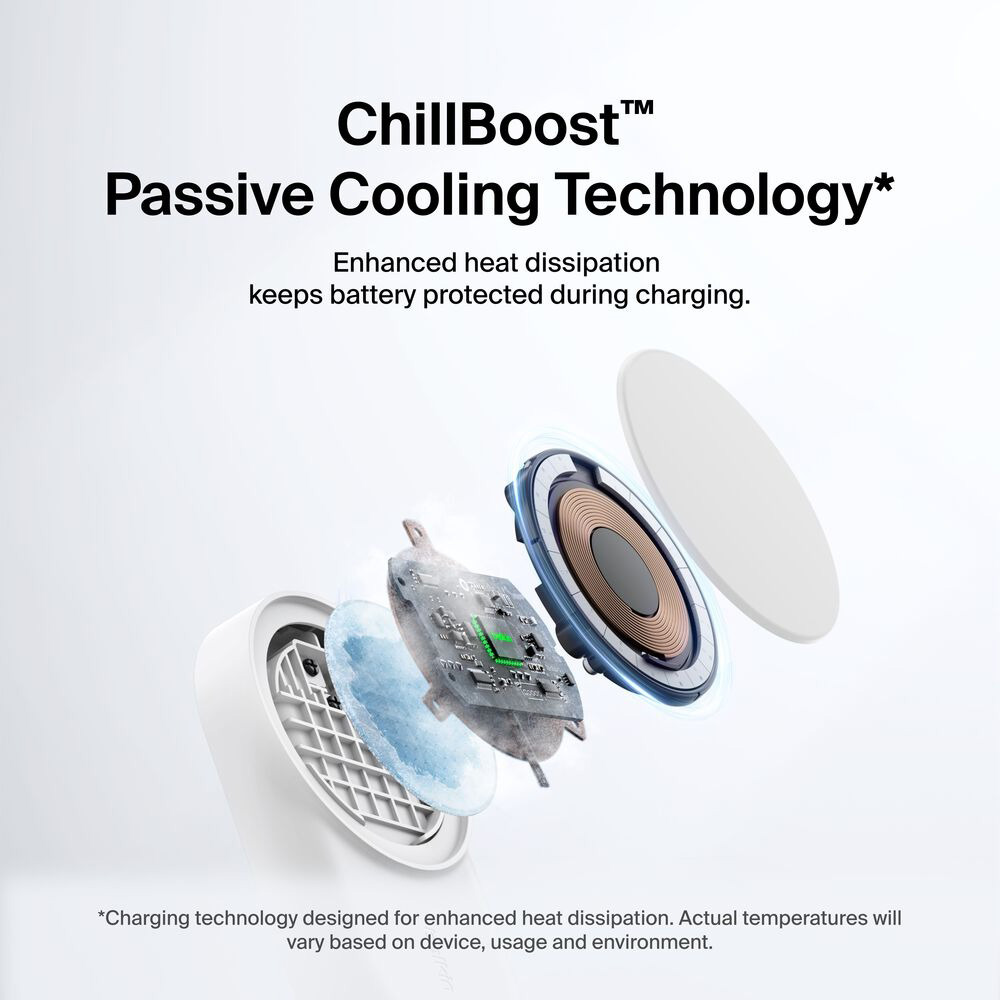 Бездротовий зарядний пристрій BELKIN UltraCharge 2-in-1 Foldable Magnetic Charger Qi2 25W White (WIZ039KQWH)